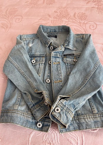 Düğmeli Mavi Denim Kadın Ceket - Görsel 2