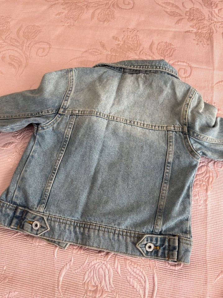 Düğmeli Mavi Denim Kadın Ceket - Görsel 5