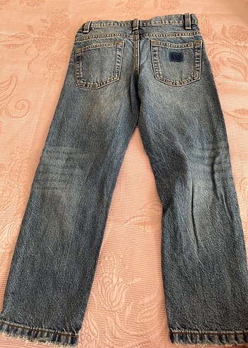 Kadın Mavi Midi Boy Rahat Kesim Kot Pantolon - Görsel 4