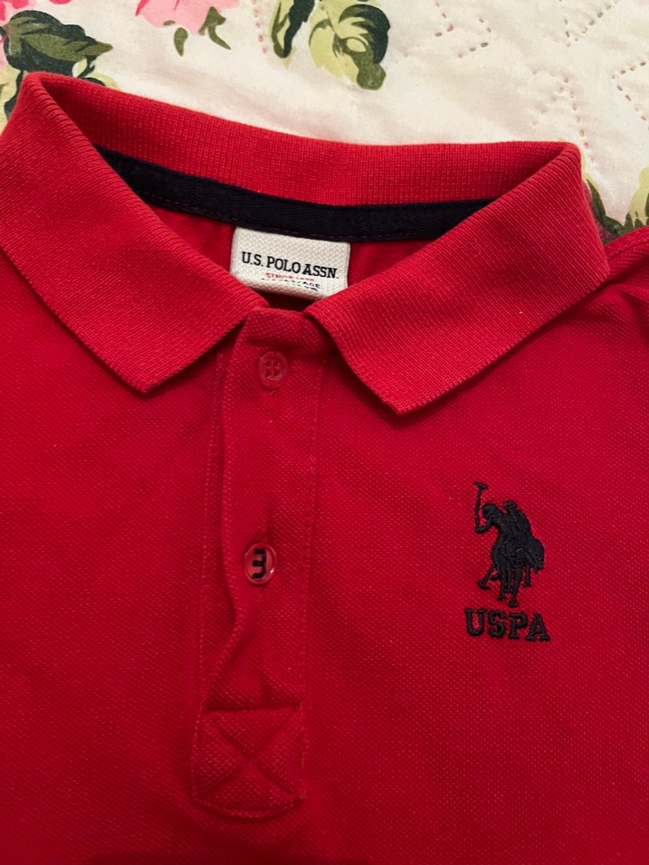 Kırmızı Düğmeli Erkek Polo Tişört - Görsel 2