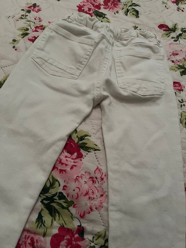 Beyaz Düz Erkek Çocuk Pantolonu - Görsel 4