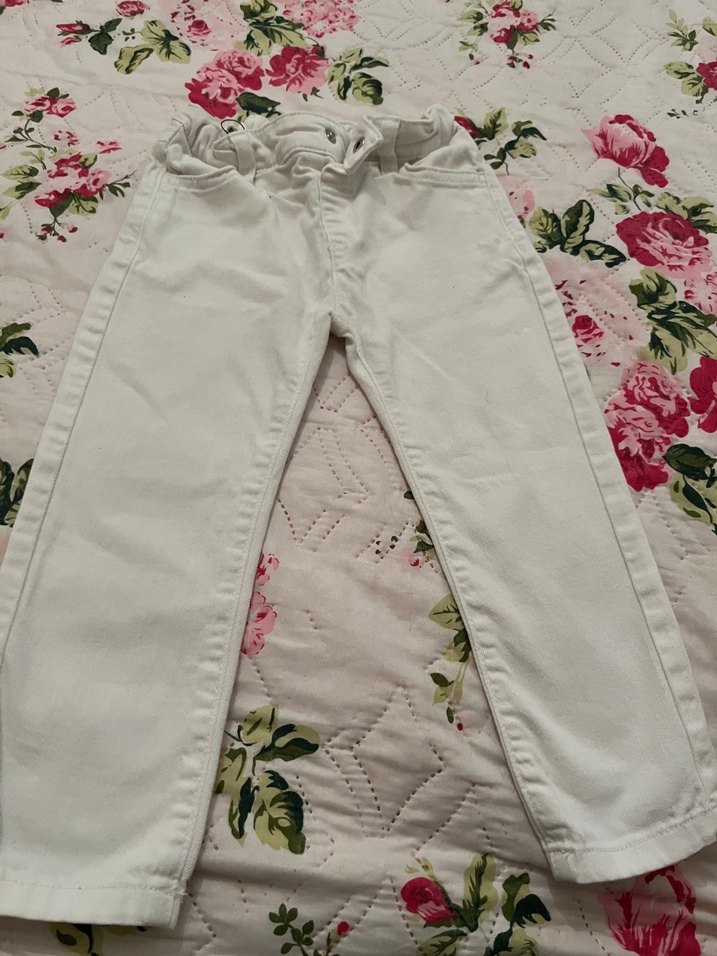 Beyaz Düz Erkek Çocuk Pantolonu - Görsel 2