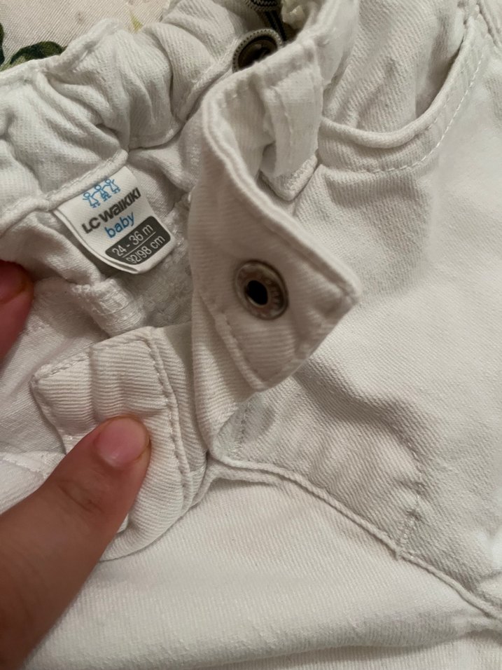 Beyaz Düz Erkek Çocuk Pantolonu - Görsel 3