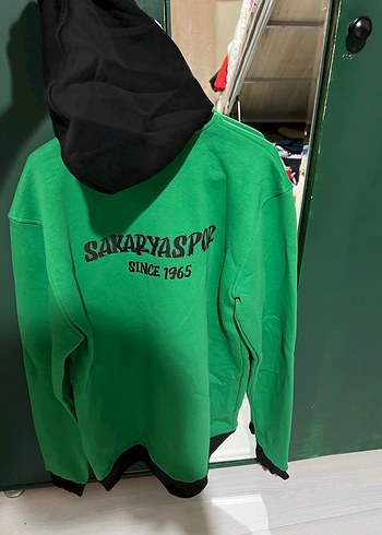 m Beden Kadın Yeşil Kapüşonlu Sweatshirt