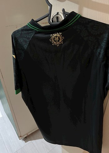 Adidas Düğmeli Yeşil Siyah Erkek Tişört