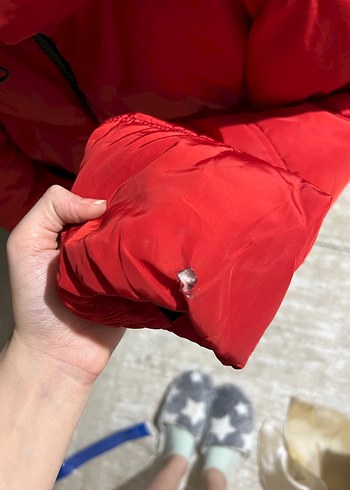 H&M Kırmızı Fermuarlı Kadın Kışlık Ceket