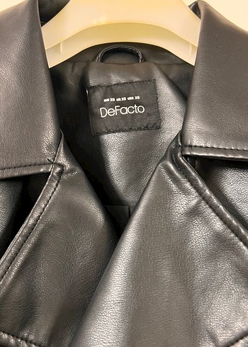 Siyah Deri Biker Ceket - Görsel 3