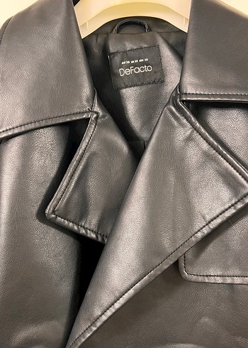 Siyah Deri Biker Ceket - Görsel 4