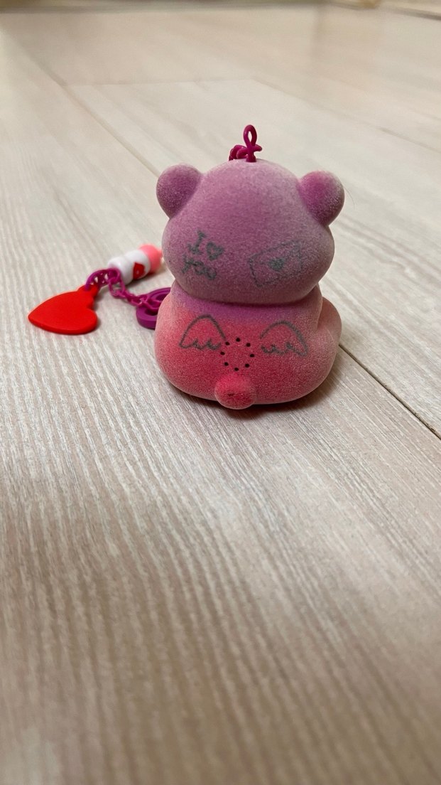 Çanta Aksesuarı Pembe Zincirli Ayıcık Anahtarlık - Görsel 3