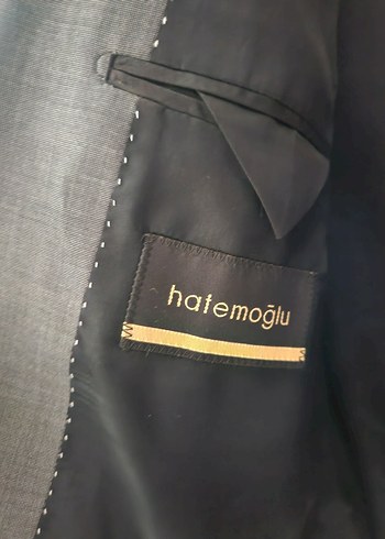 Gri Erkek Ofis Takım Elbise Ceketi Hatemoğlu Marka - Görsel 3