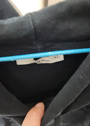 Siyah Kapüşonlu Erkek Sweatshirt - Görsel 3