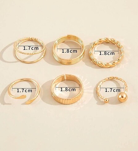 Beden 6 parça gold set