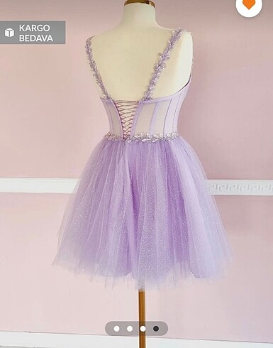 s Beden mor Renk Lenta moda gece elbisesi lila
