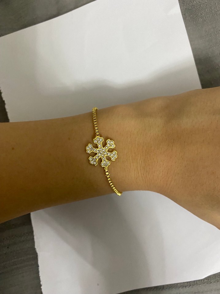 Altın Renk Zincir Detaylı Minimalist Bileklik - Görsel 2