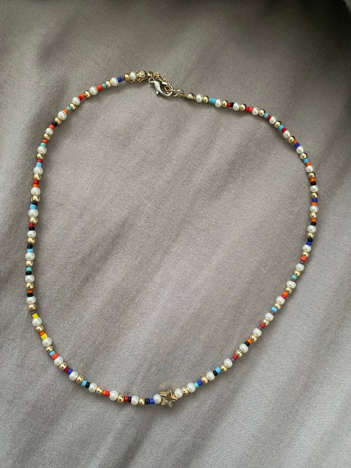 Renkli Boncuklu Bohem Midi Kolye - Görsel 2