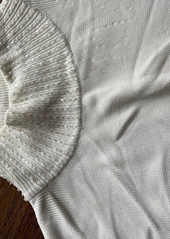 Beyaz Payetli Kadın Bluz - Görsel 4