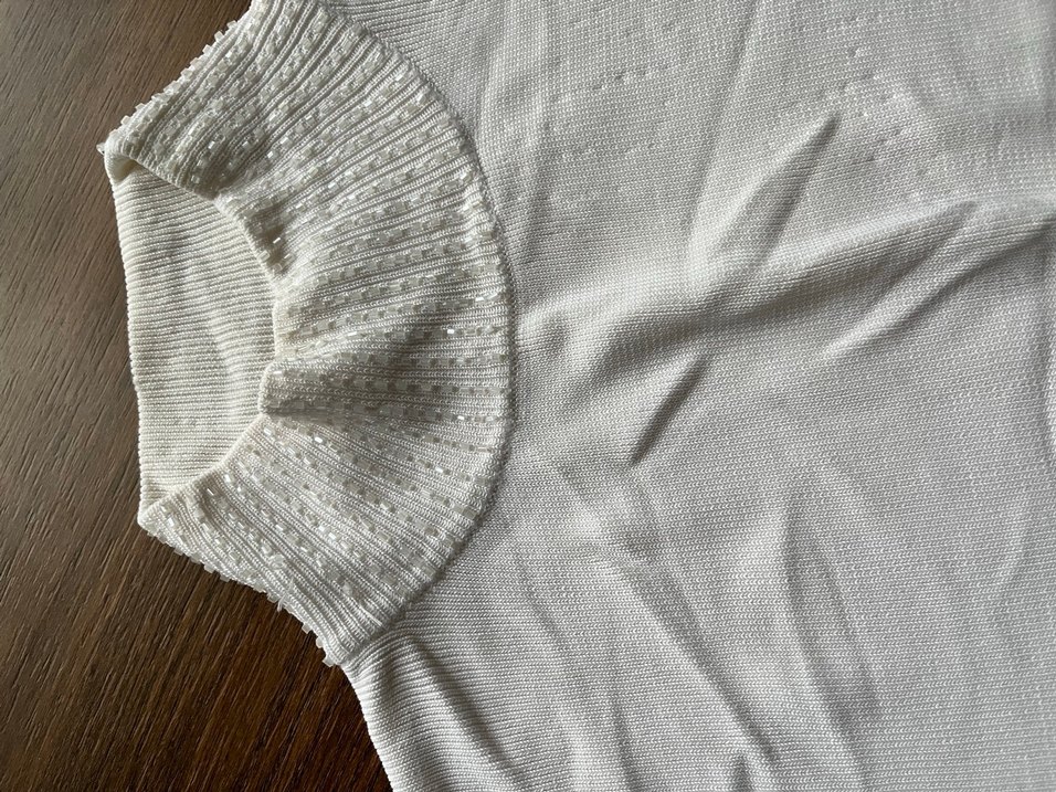 Beyaz Payetli Kadın Bluz - Görsel 4