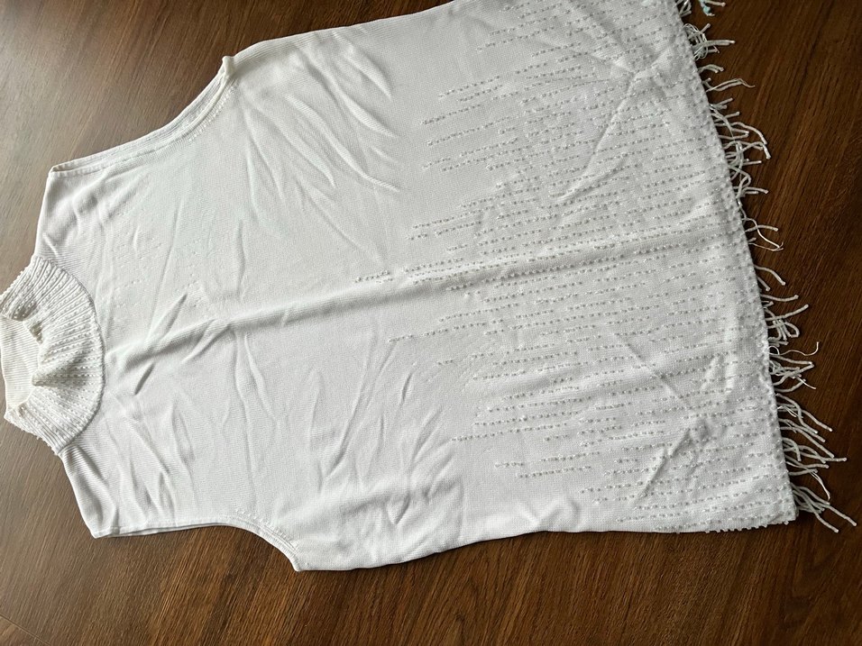 Beyaz Payetli Kadın Bluz - Görsel 2