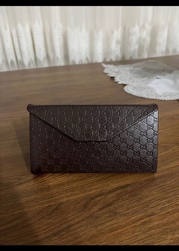 Beden kahverengi Renk Gucci kahverengi Parlak Deri Kadın gözlük kılıfı