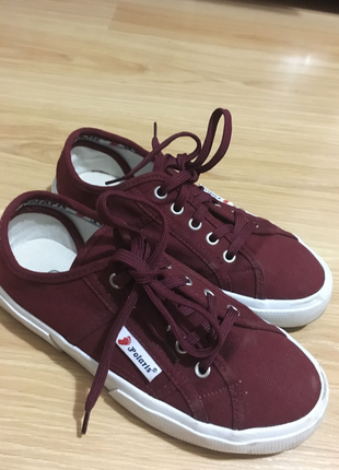 36 Beden çeşitli Renk Superga Model Bordo Bez Sporayakkabi