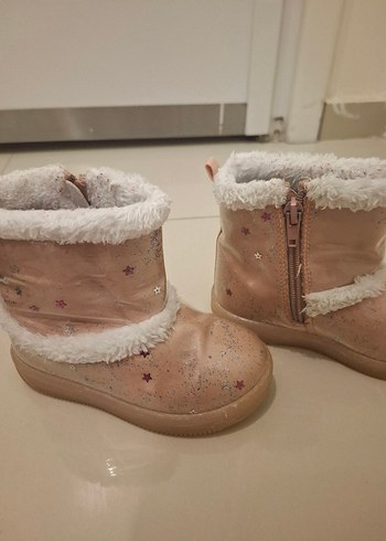 25 Beden pembe Renk vicco Pembe Kız Çocuk Kürklü Bot