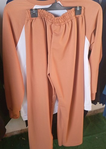 Bej Renkli Pamuklu Baskılı Sweatshirt takım - Görsel 2