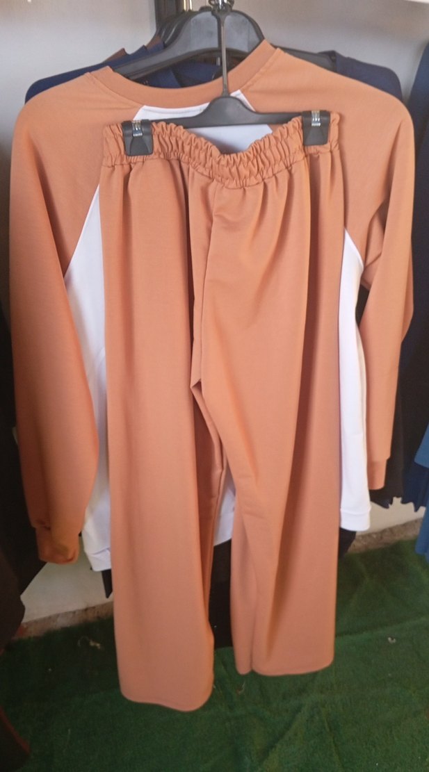 Bej Renkli Pamuklu Baskılı Sweatshirt takım - Görsel 2