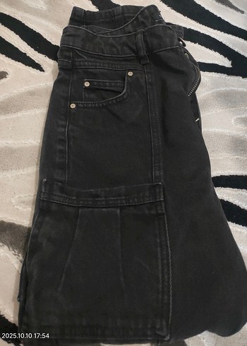 36 Beden siyah Renk Siyah Kadın Denim Pantolon