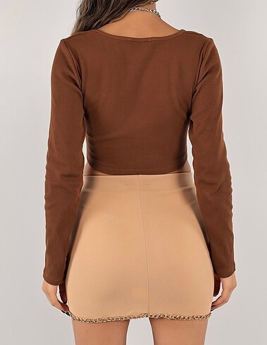 Zincir detay bluz - Görsel 3