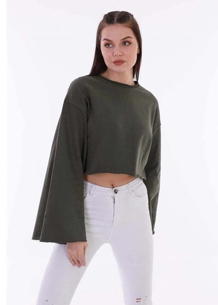 Haki sweatshirt - Görsel 2