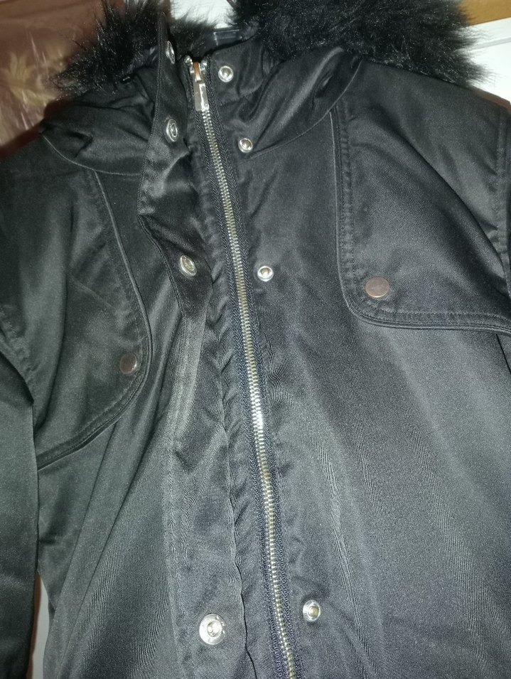 Kadın Siyah mont - Görsel 2