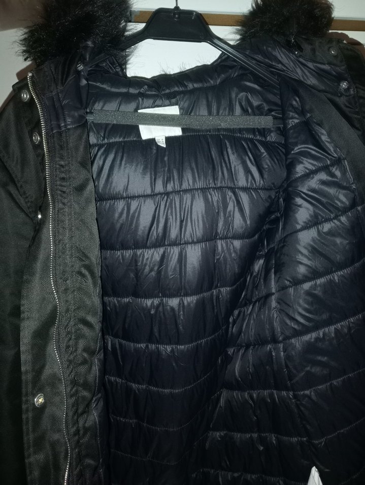 Kadın Siyah mont - Görsel 5