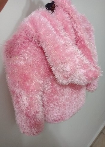 kız çocuk tüylü mont - Görsel 4