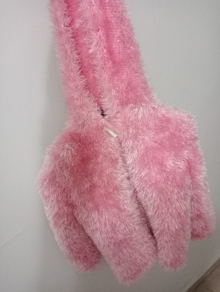 kız çocuk tüylü mont - Görsel 2