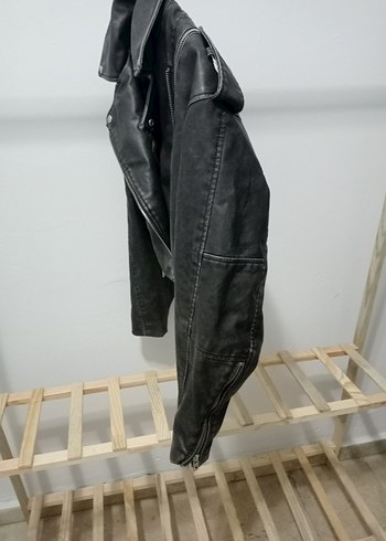 ZARA kadın spor deri ceket - Görsel 7