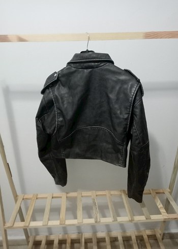 ZARA kadın spor deri ceket - Görsel 9