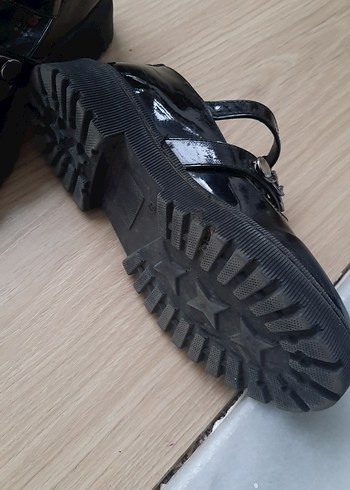 Siyah Rugan Tokalı Stiletto kız çocuk Ayakkabı - Görsel 4