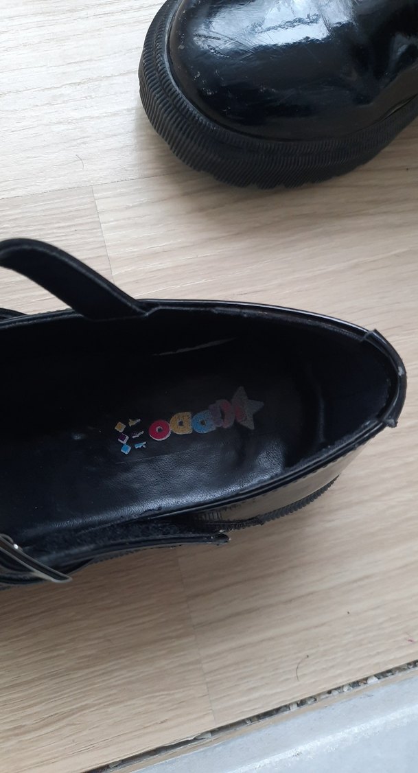 Siyah Rugan Tokalı Stiletto kız çocuk Ayakkabı - Görsel 5