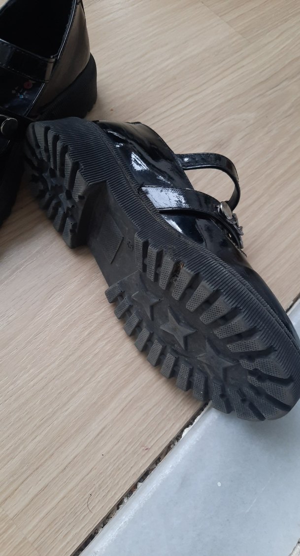 Siyah Rugan Tokalı Stiletto kız çocuk Ayakkabı - Görsel 4