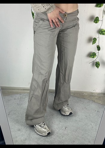 Gri Düşük Bel pantolon