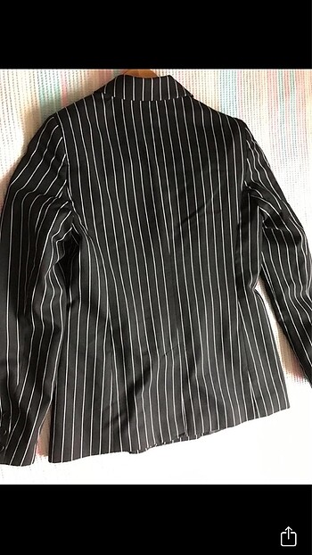 Koton Siyah çizgili blazer ceket