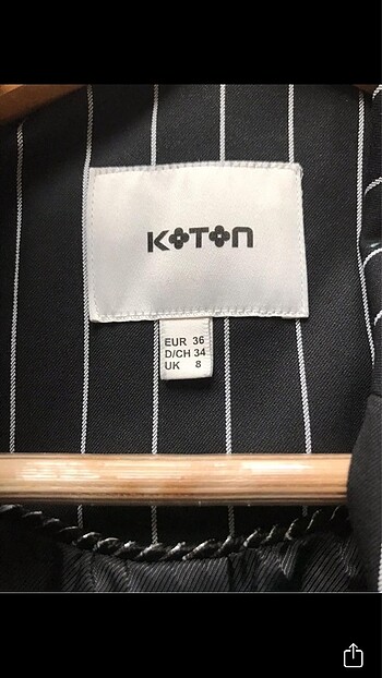 s Beden siyah Renk Siyah çizgili blazer ceket