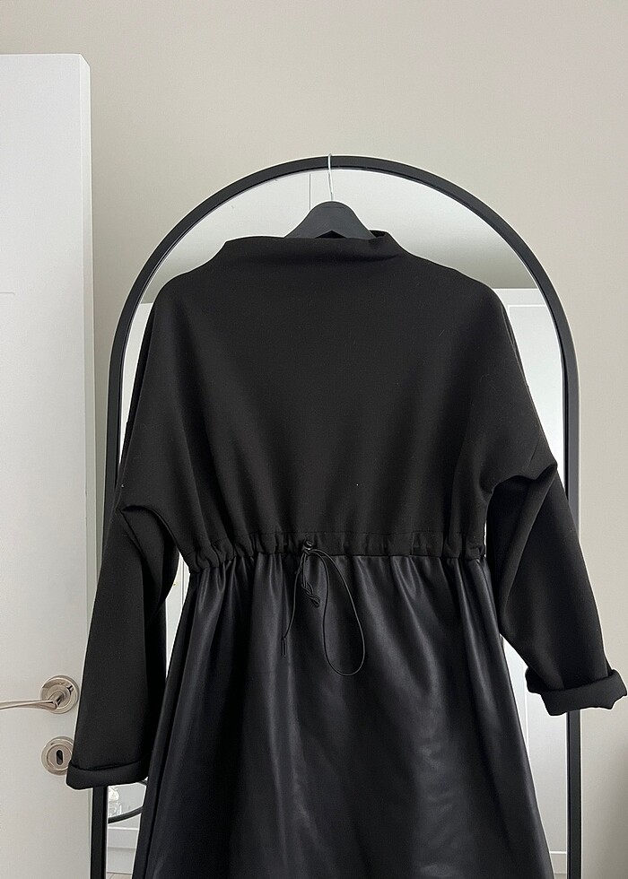 Deri detaylı tunik - Görsel 2