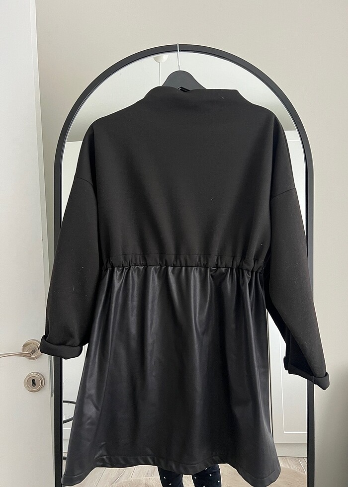 Deri detaylı tunik - Görsel 3