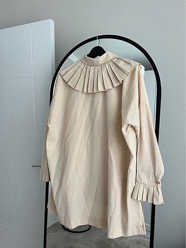 Yaka detaylı gömlek tunik - Görsel 5