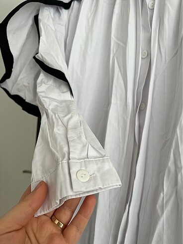 Tesettür beyaz elbise - Görsel 4