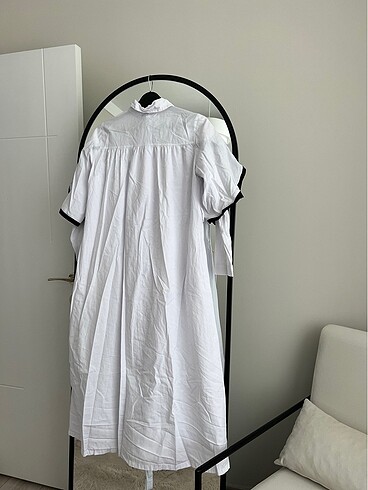 Tesettür beyaz elbise - Görsel 7