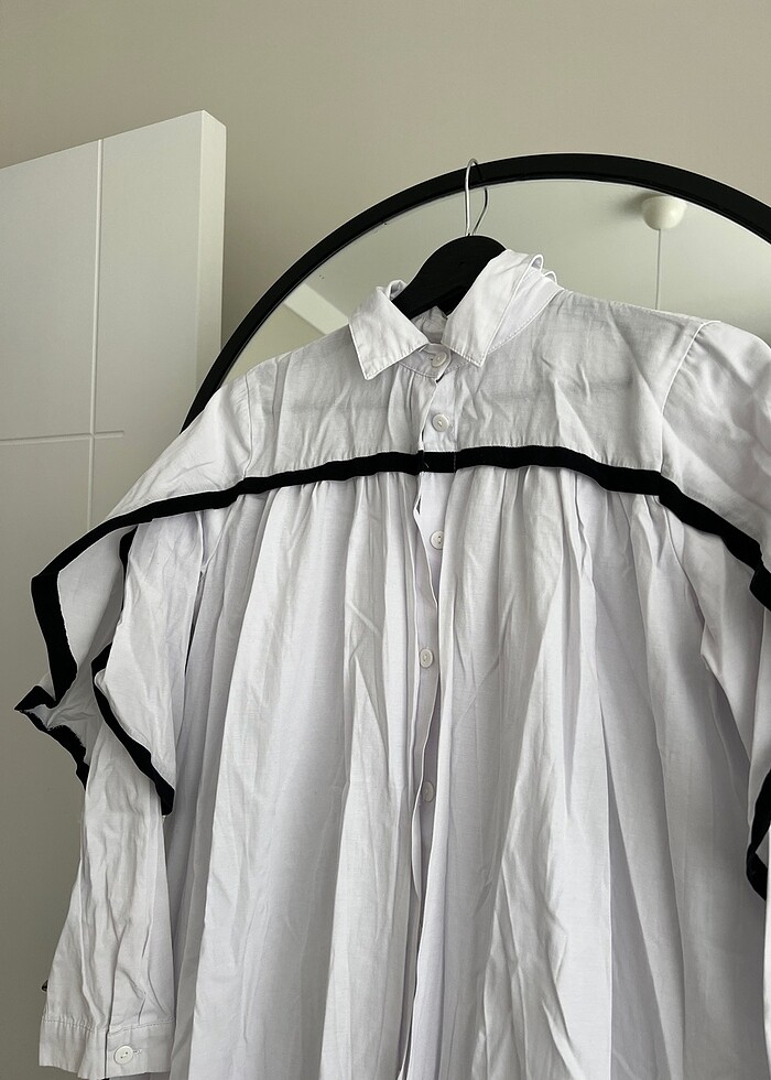 Tesettür beyaz elbise - Görsel 3