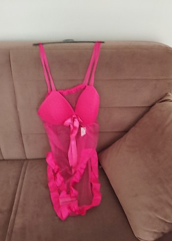 Pembe İp Askılı Midi Kadın Pijama