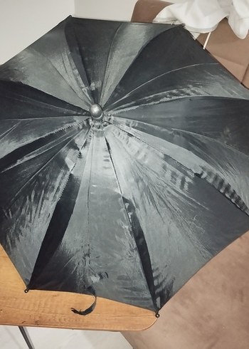 çocuk Siyah Pileli Gotik Şemsiye - Görsel 2